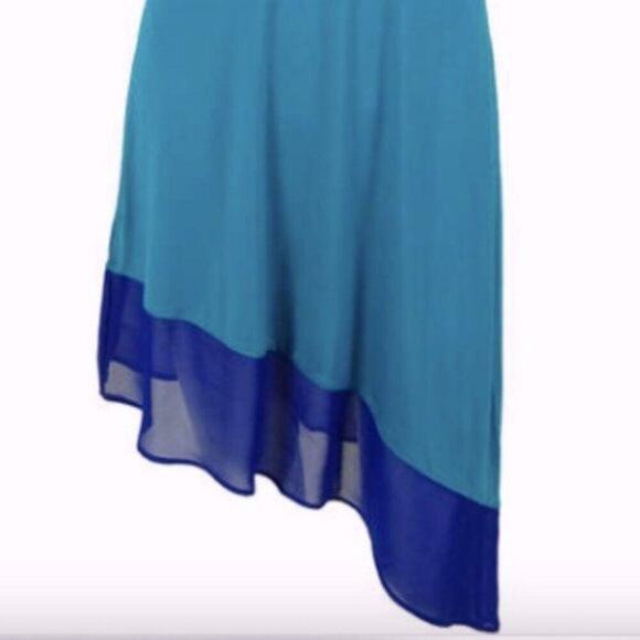 Calvin Klein Asymmetrical coverup turquoise M - Picture 3 of 6